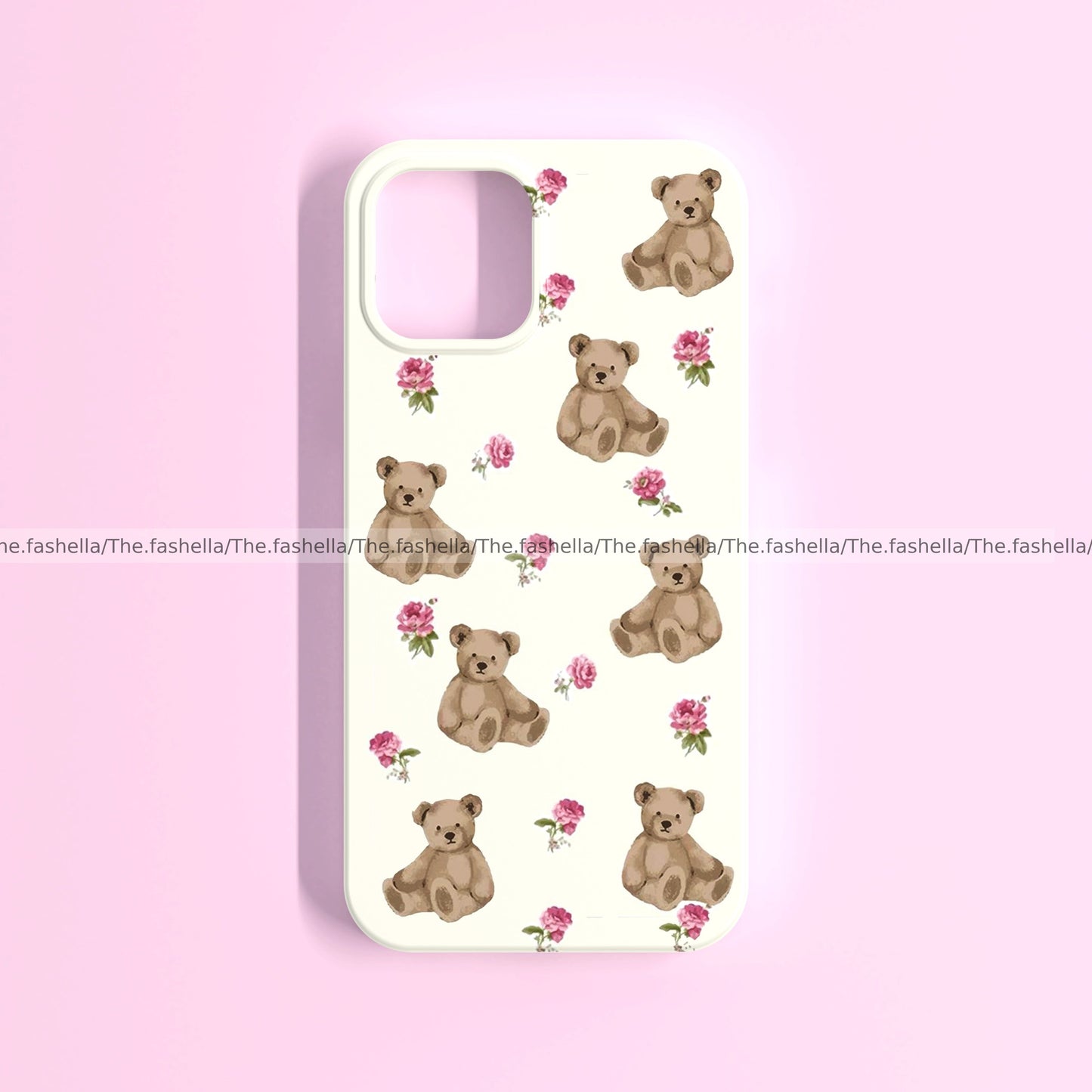 Cute teddy and rose case