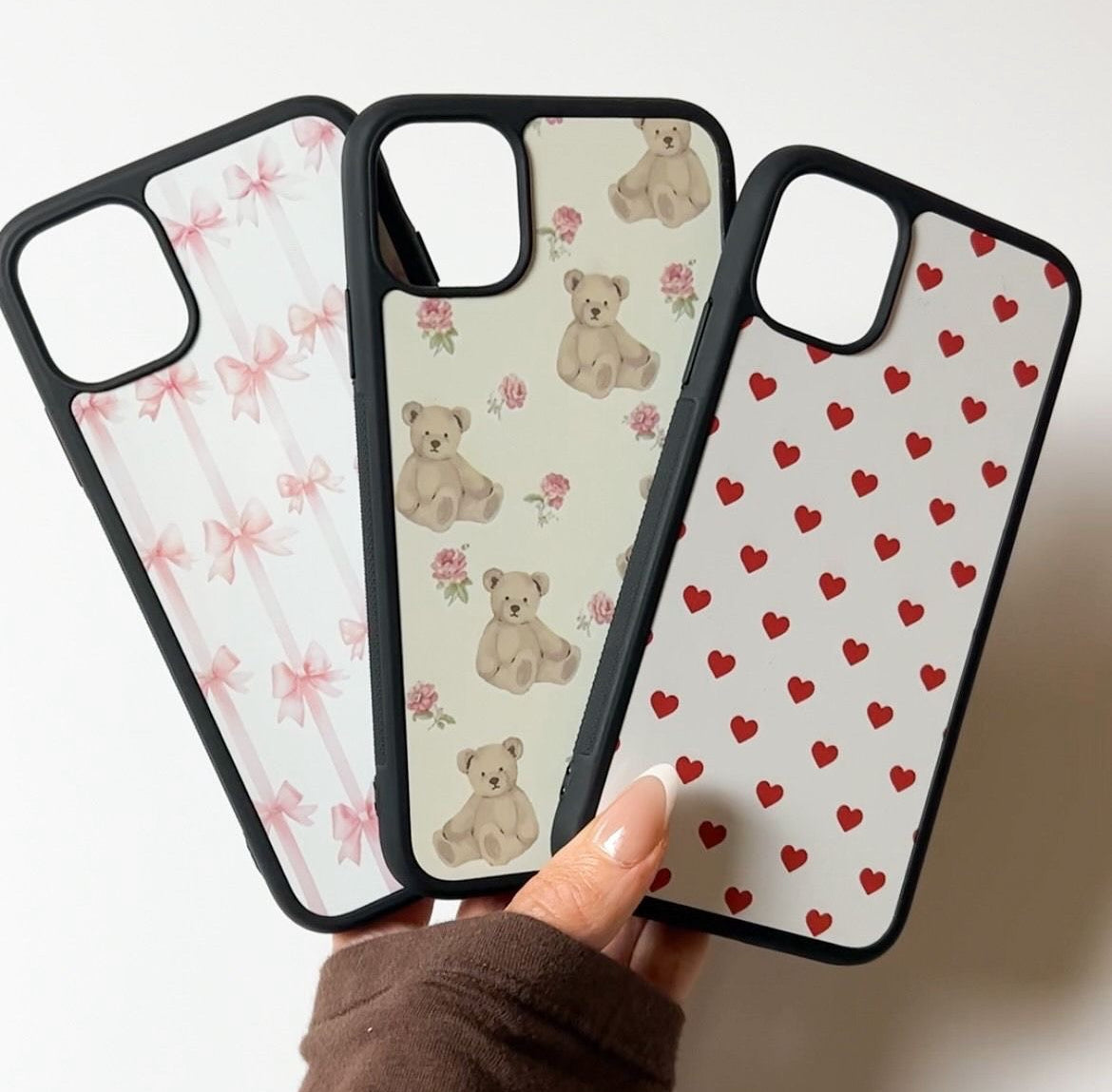 Aesthetic 3premium glossy phone cases combo