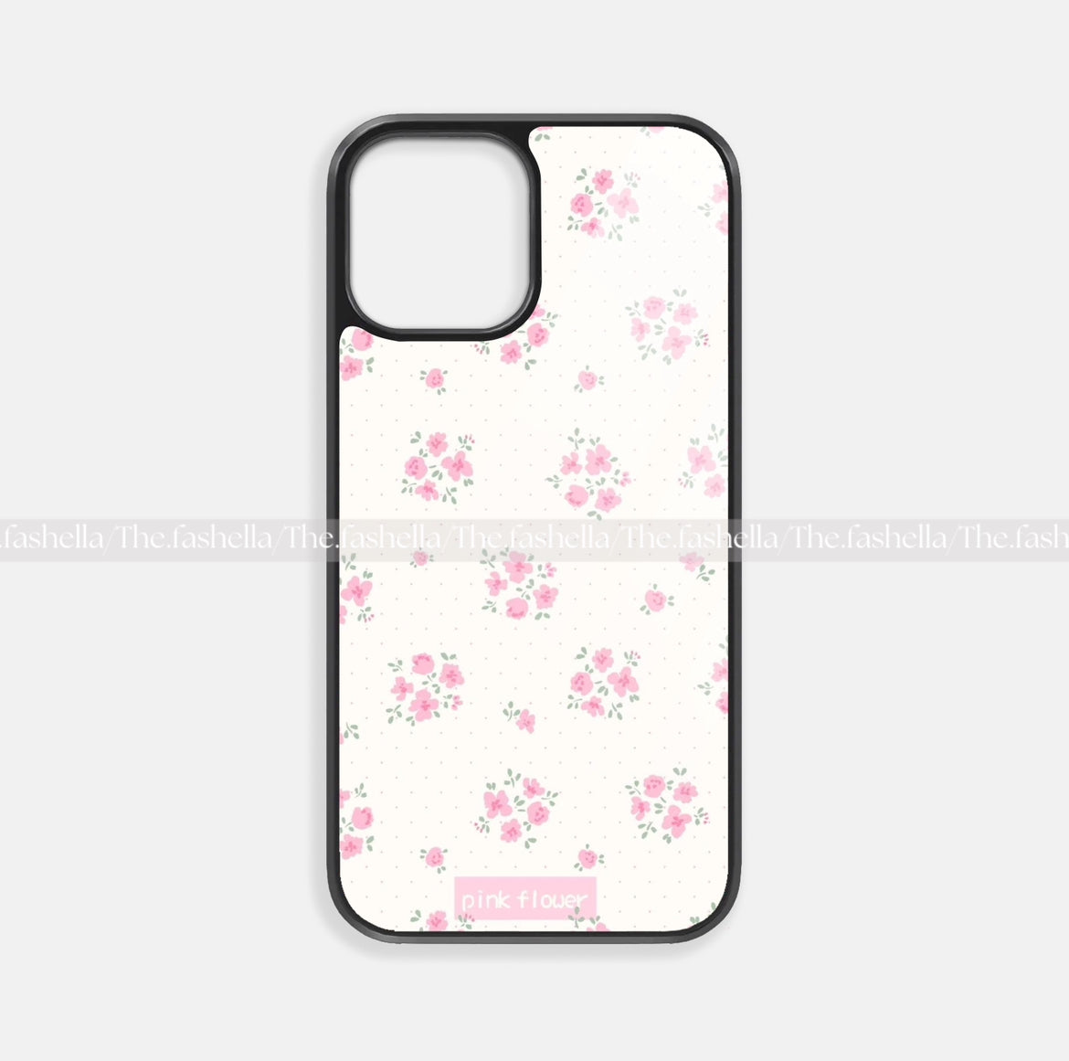 Pretty pink flowery premium glossy phone case