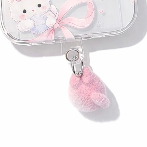 Blush Bunny Cute Furr Charm Case