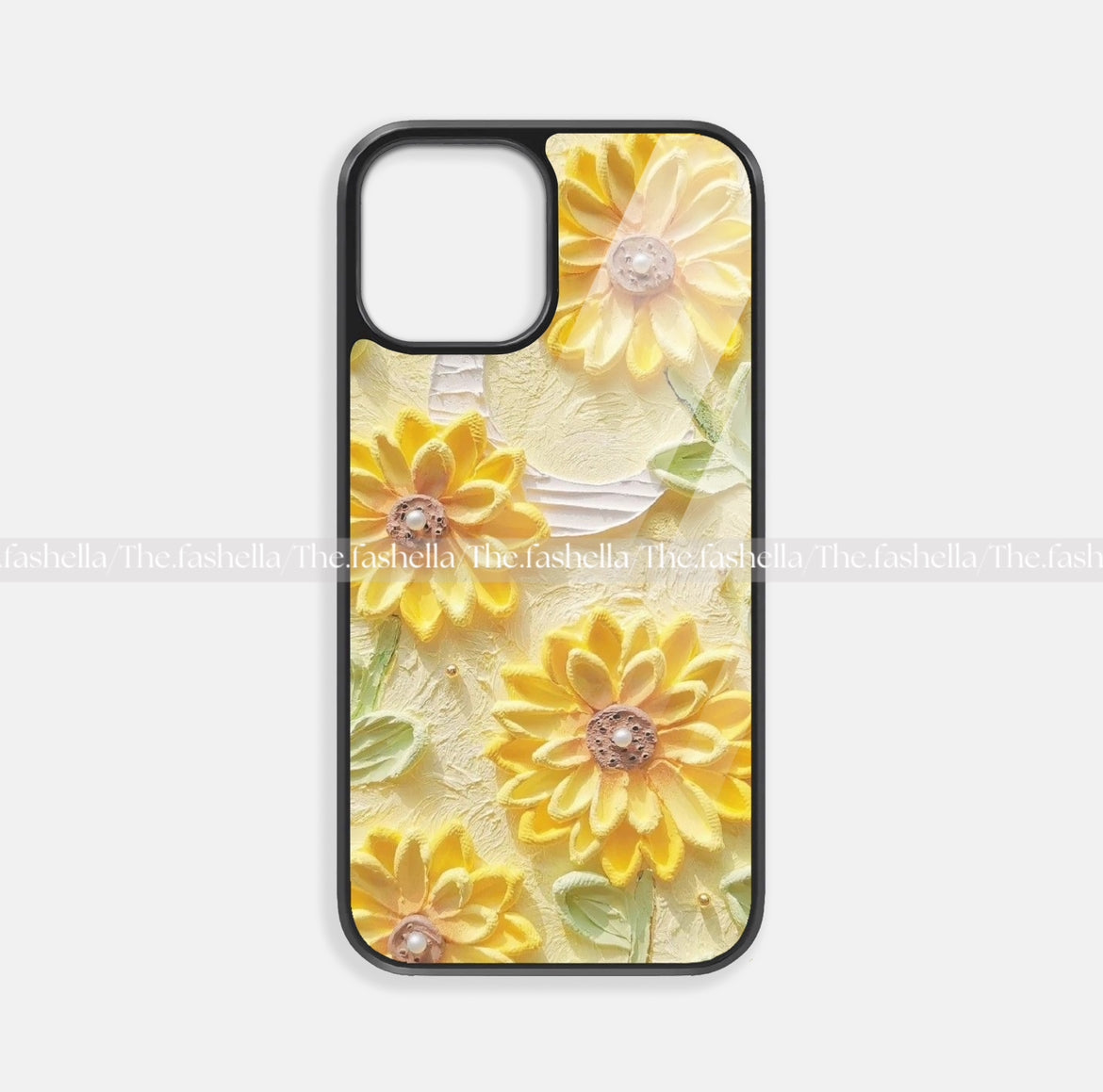 Pretty yellow premium glossy phone case