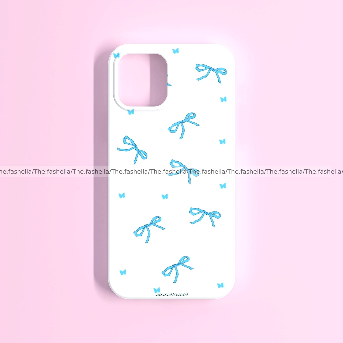 Prettiest cute minimal blue bow phone case