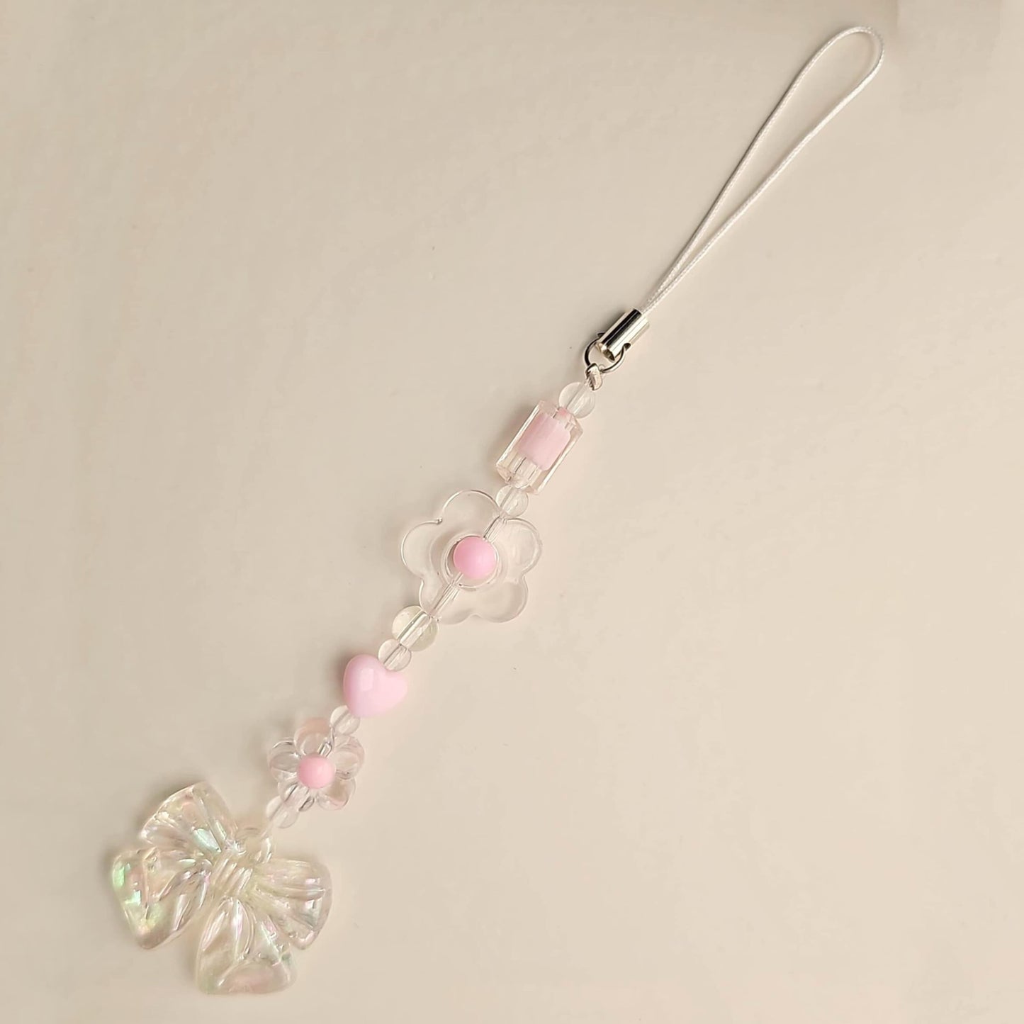 Pinteresty Pink aesthetic floral Phone charm