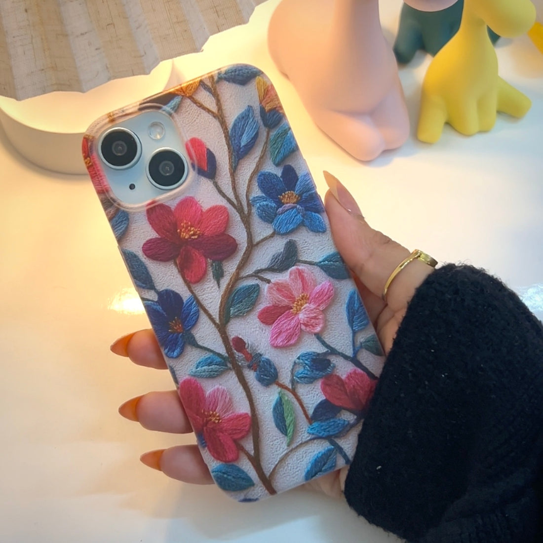 Aesthetic Scarlet Floral Blossom Phone Cover