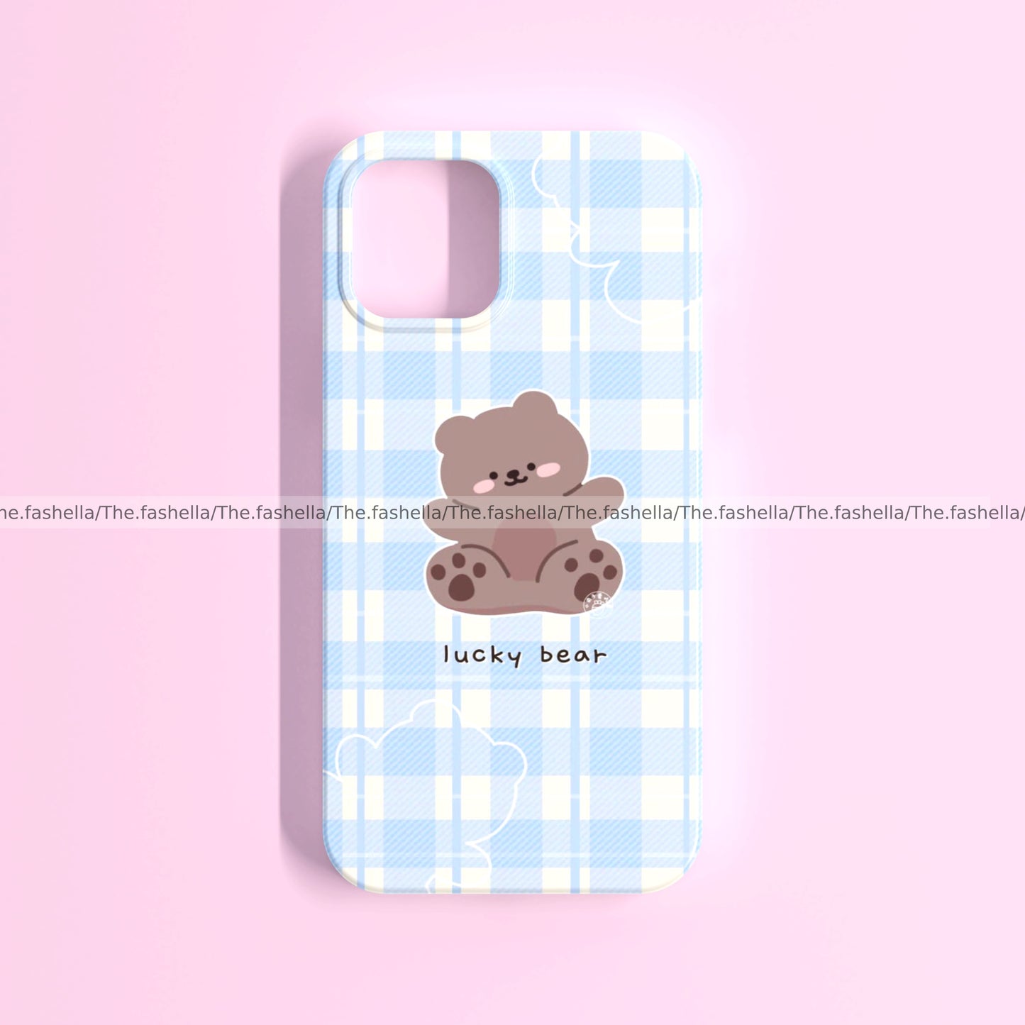 Aesthetic teddy checks case
