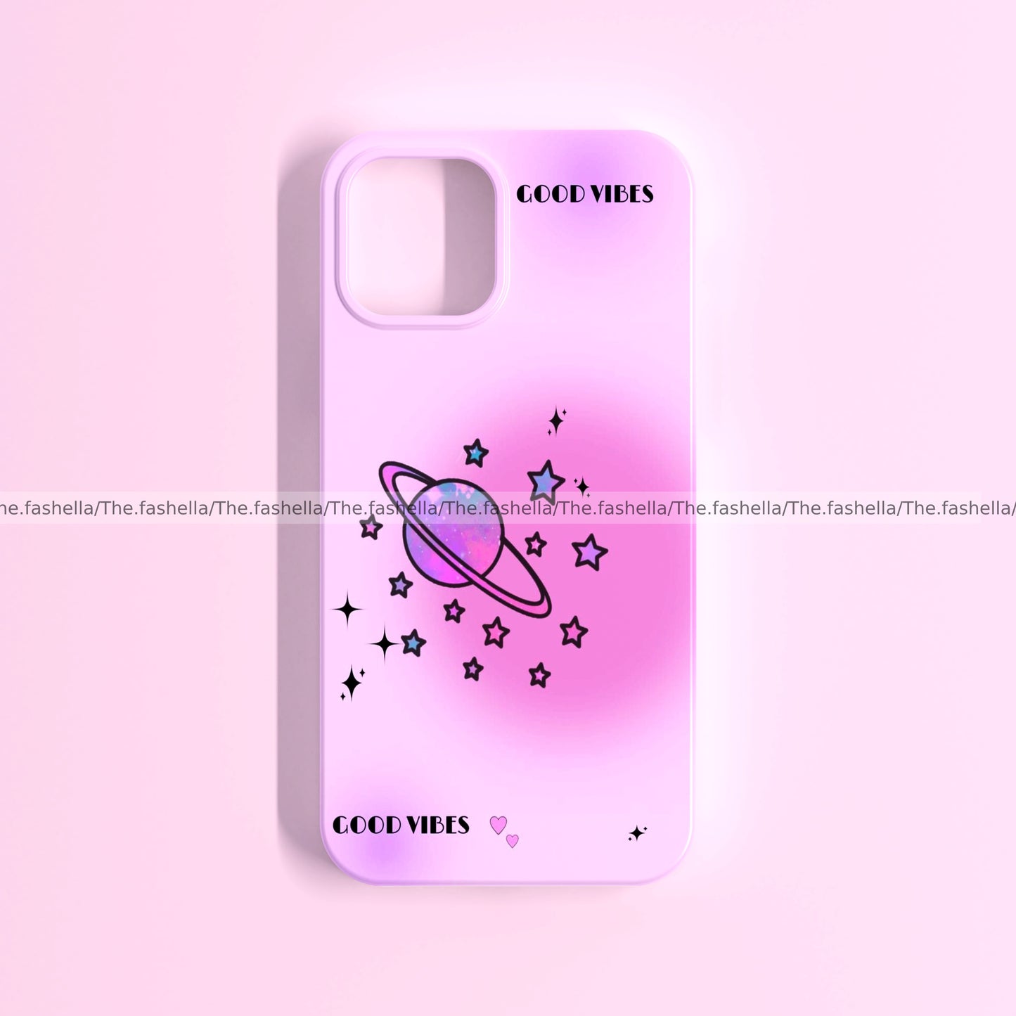 Pretty saturn with stars good vibes phone cover