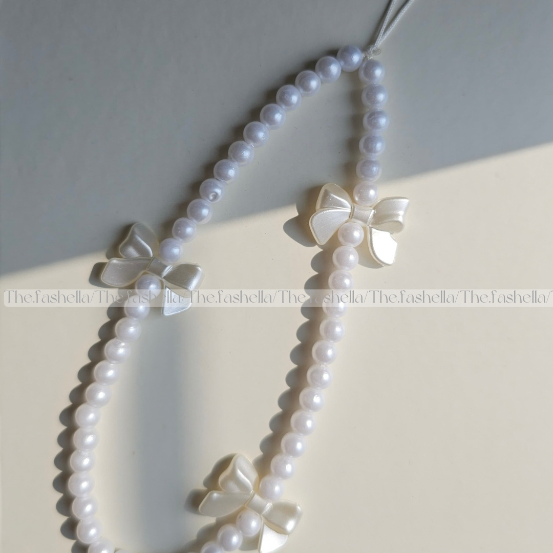 Cute white bow charm