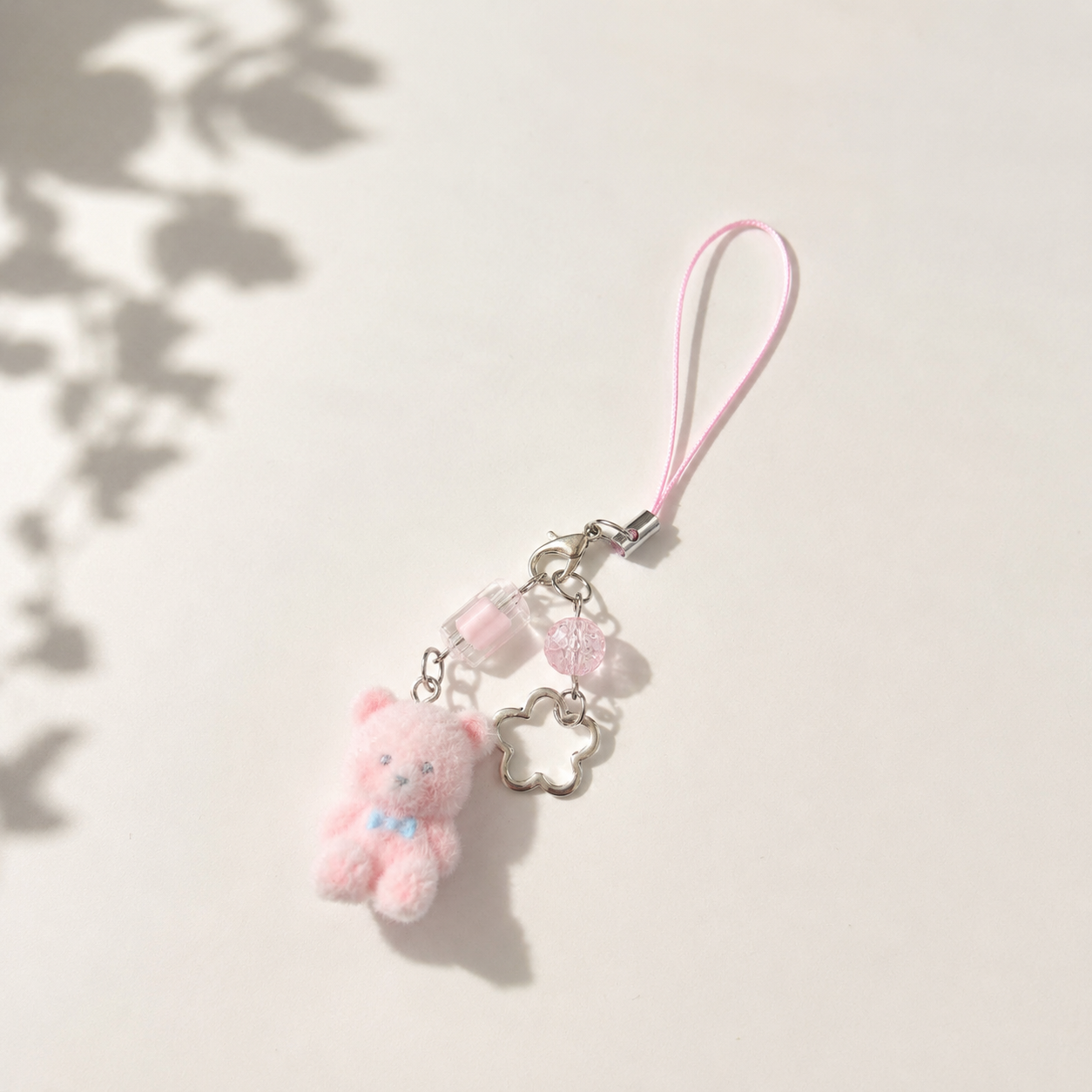 Blush Bear Bloom Charm