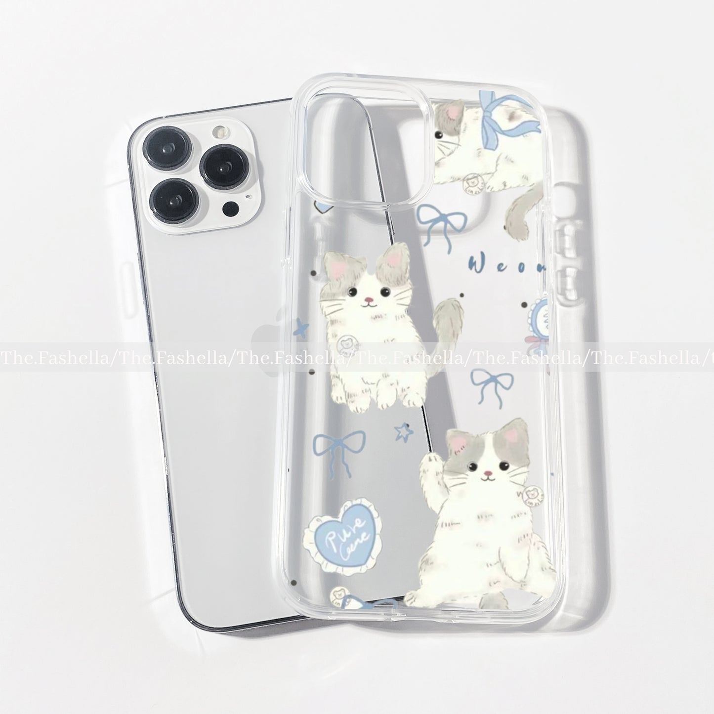 Cute kitty clear case