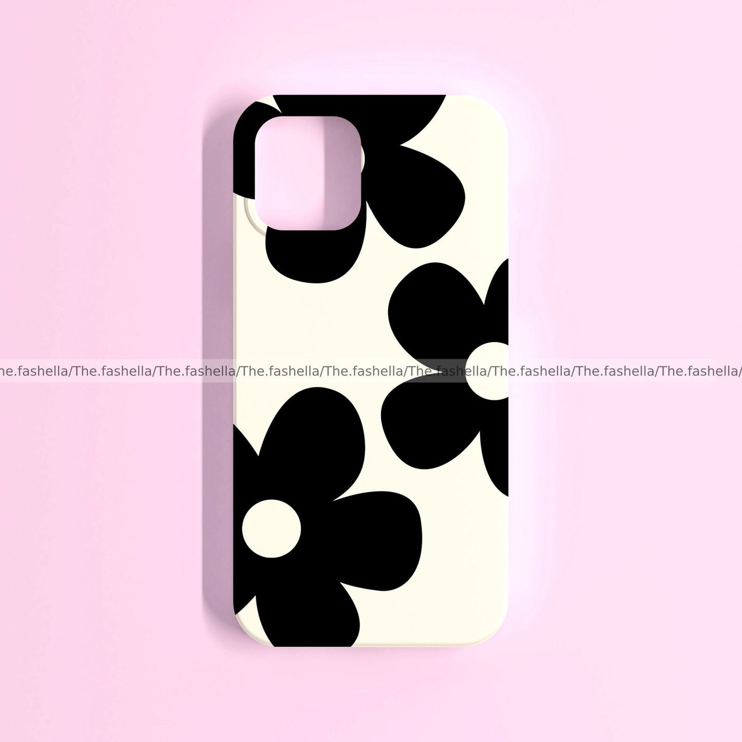 Aesthetic flower black case