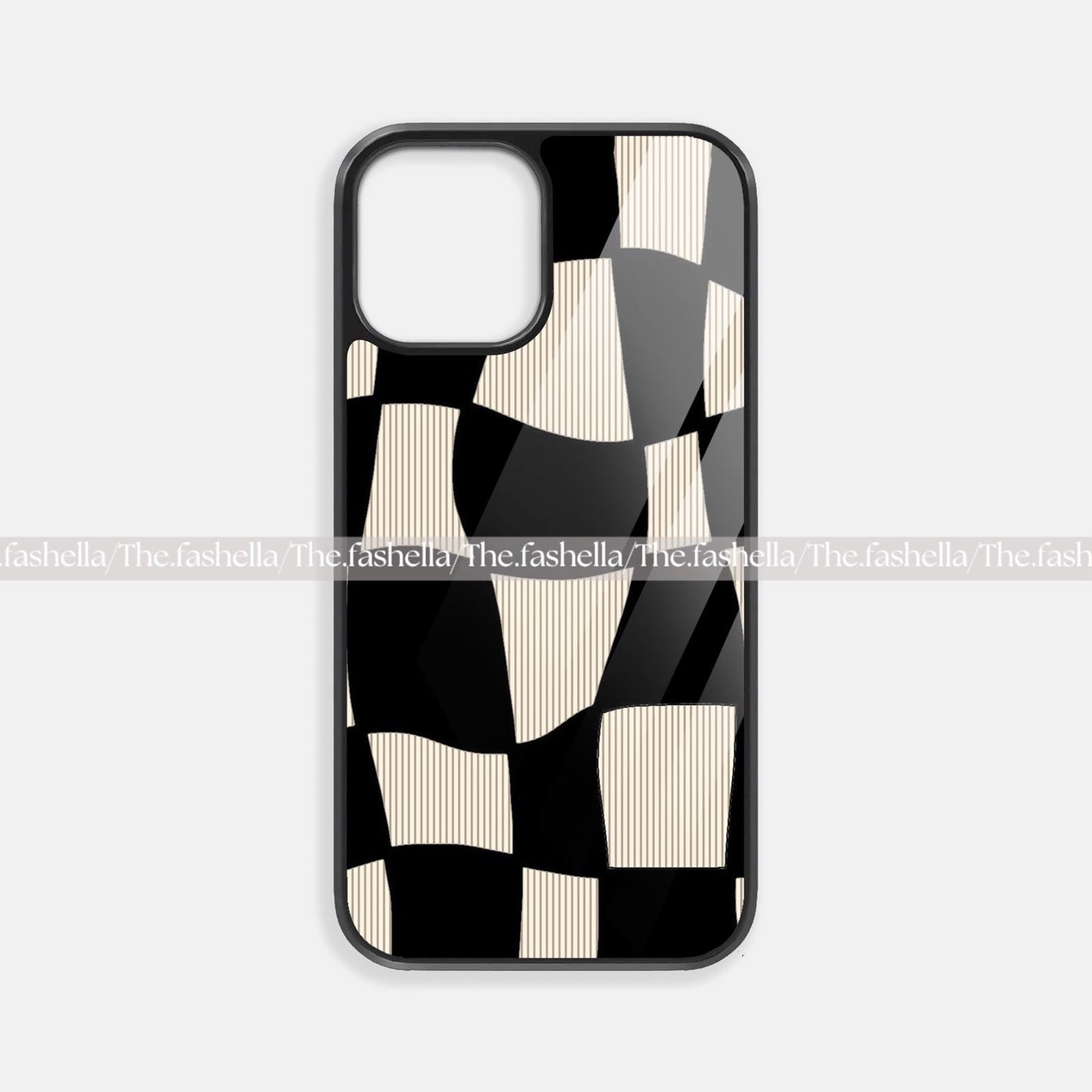 Pretty wavy blackpremium glossy phone case