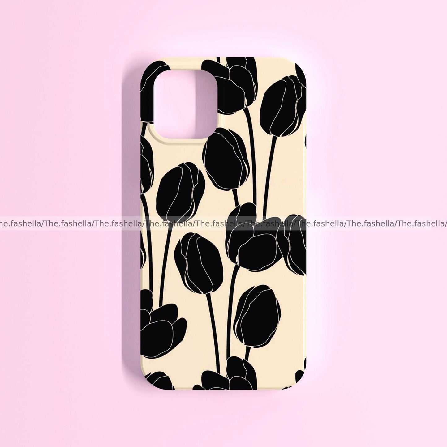 Aesthetic black tulip case