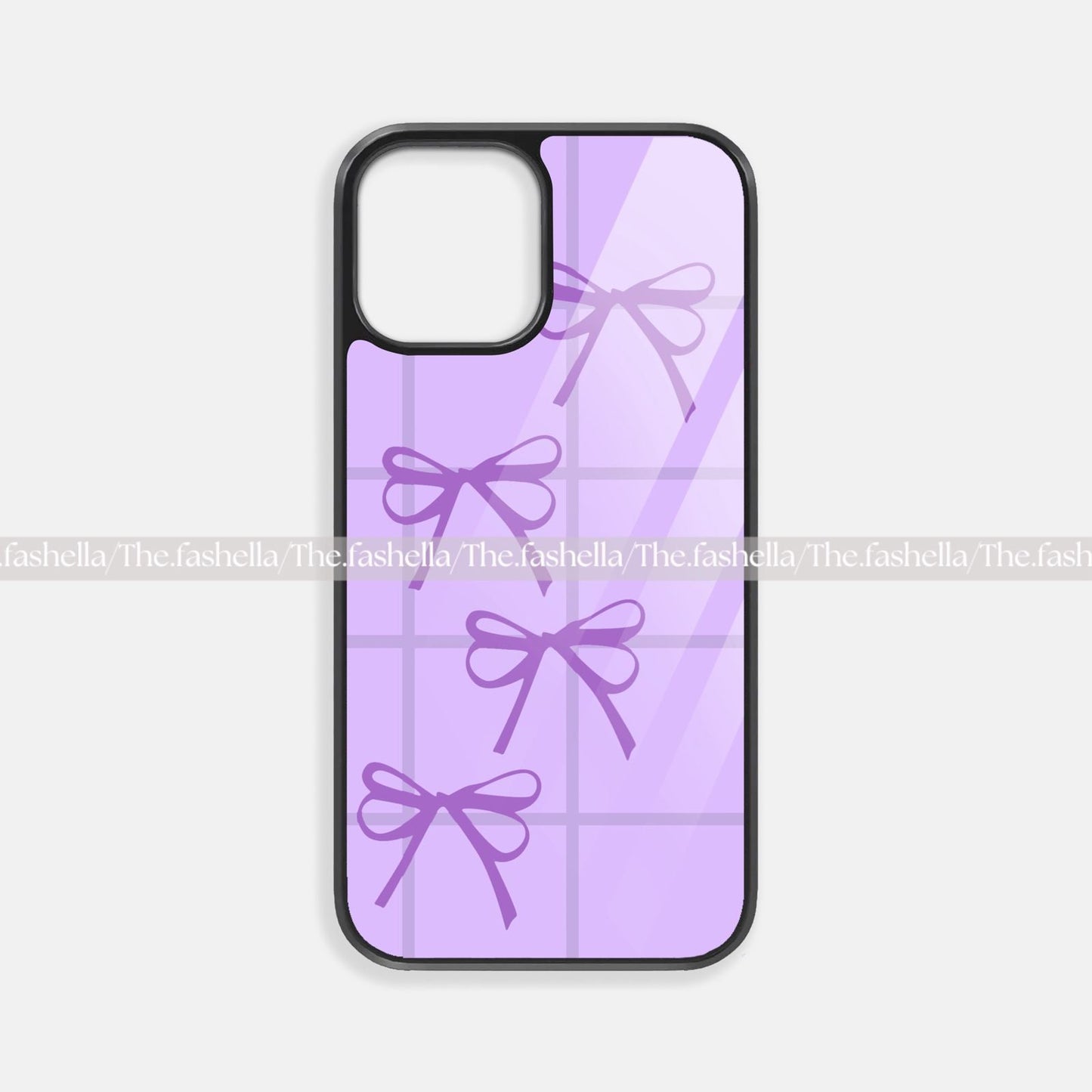Cute purple bowpremium glossy phone case