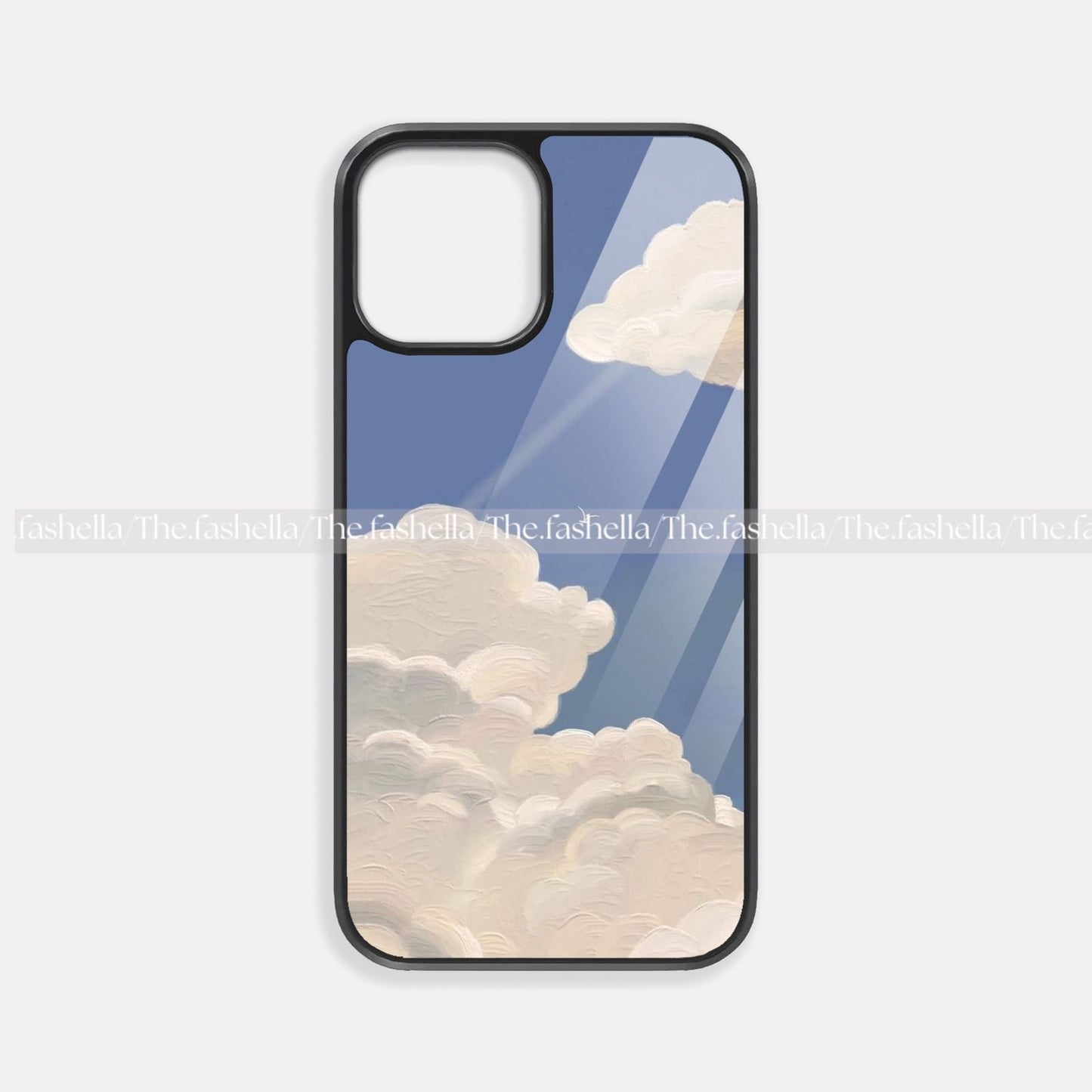 Aesthetic cloud blue premium glossy phone case