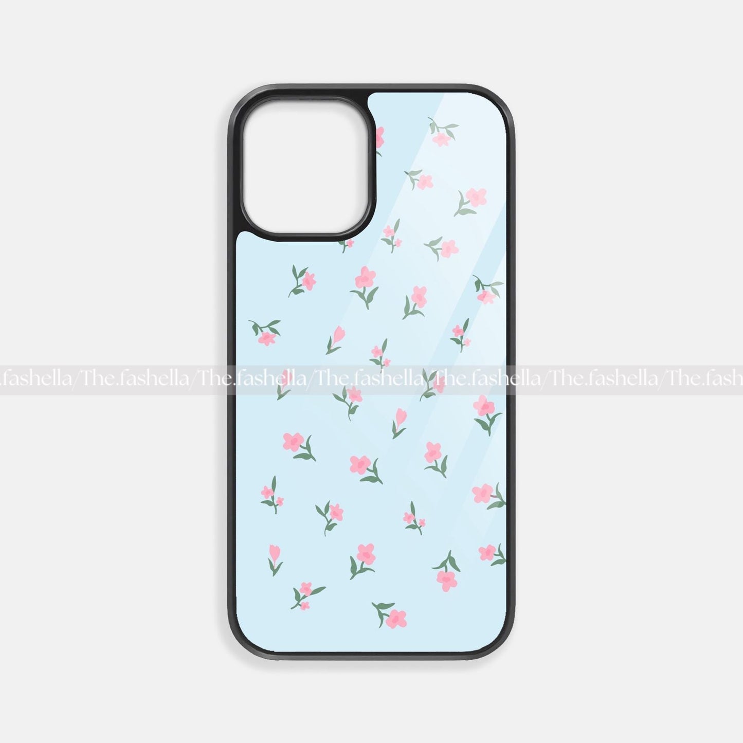 Pretty blue aesthetic premium glossy phone case