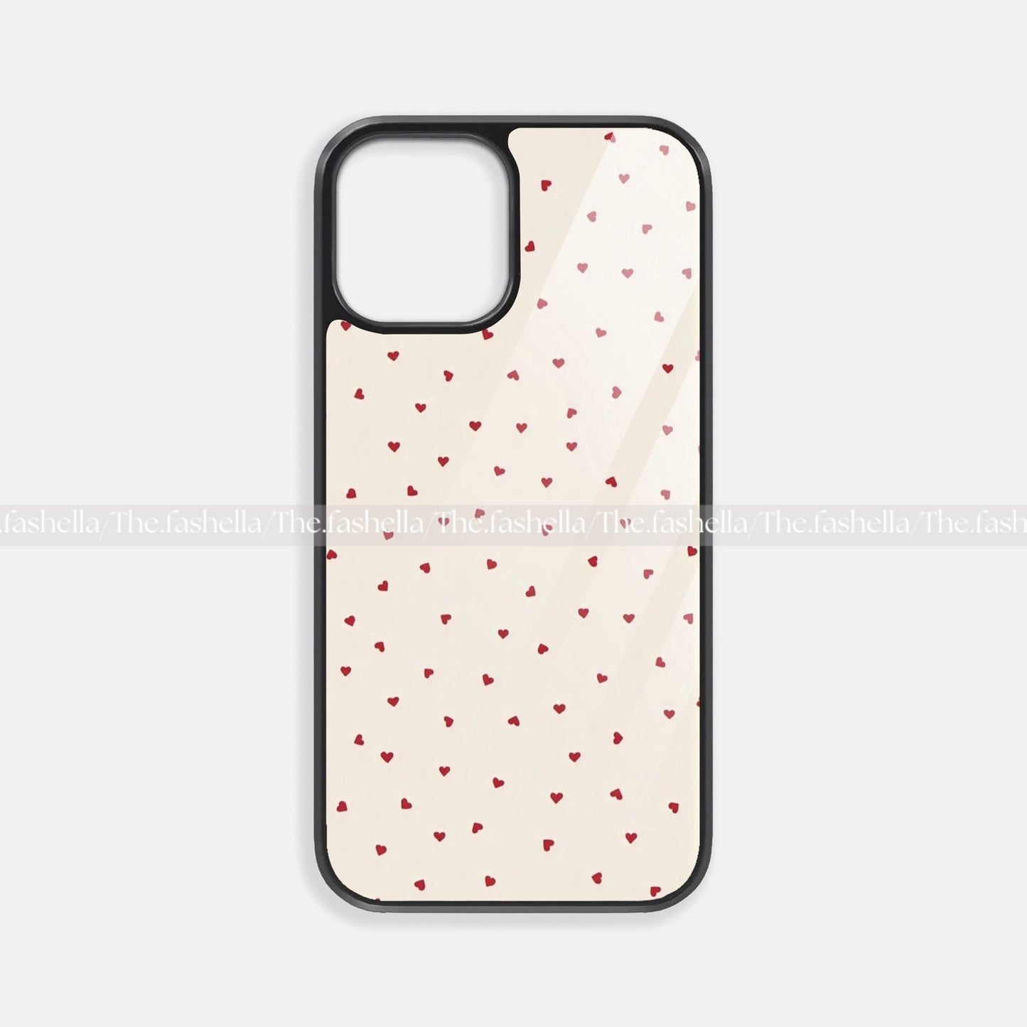 Mini red hearts premium glossy phone case