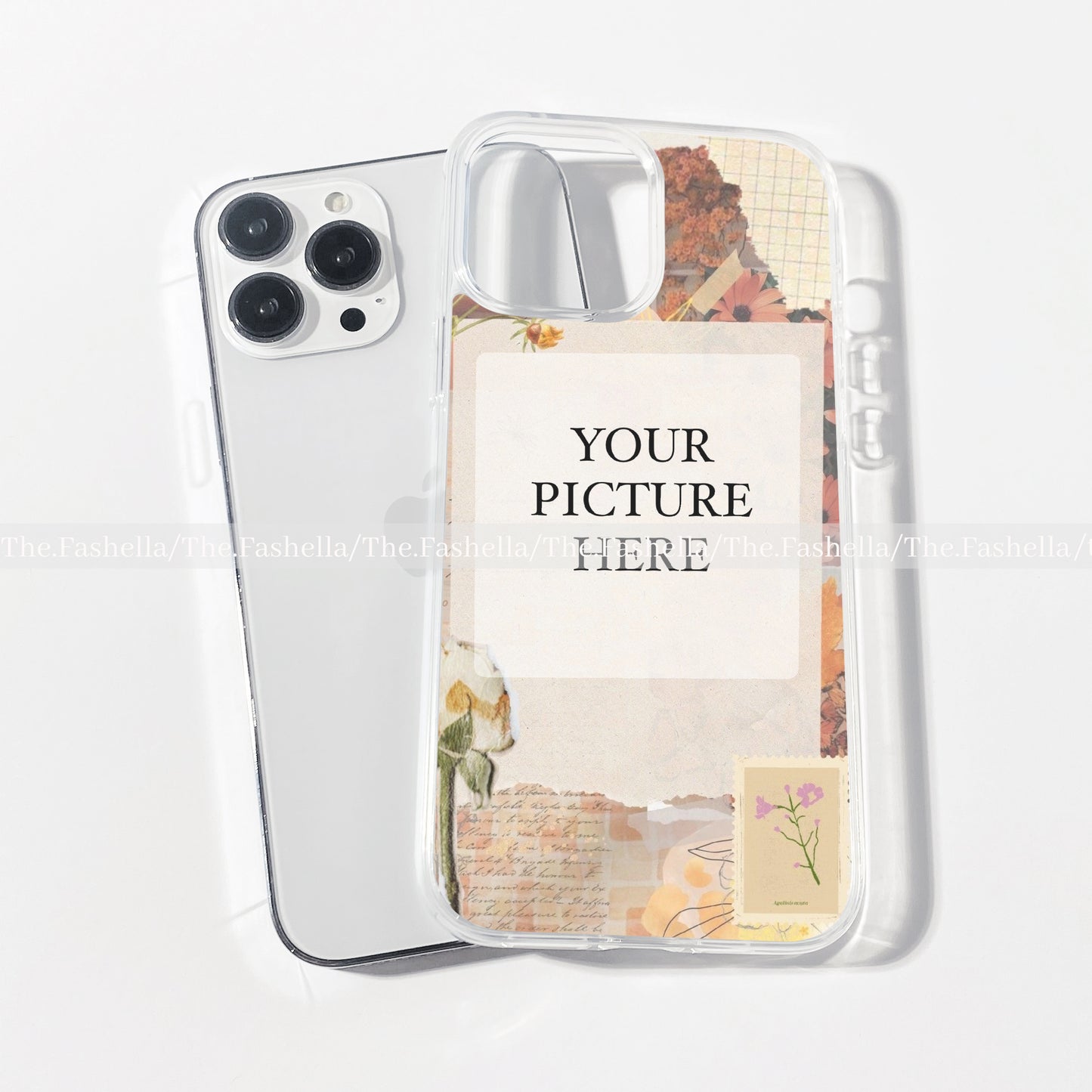 Aesthetic customised photo transparent case