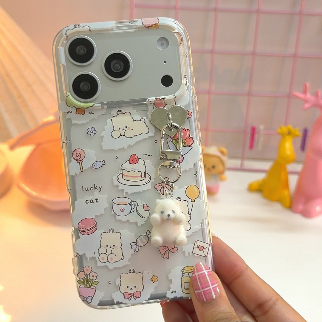 Lucky Bear Pastel Charm Phone Case