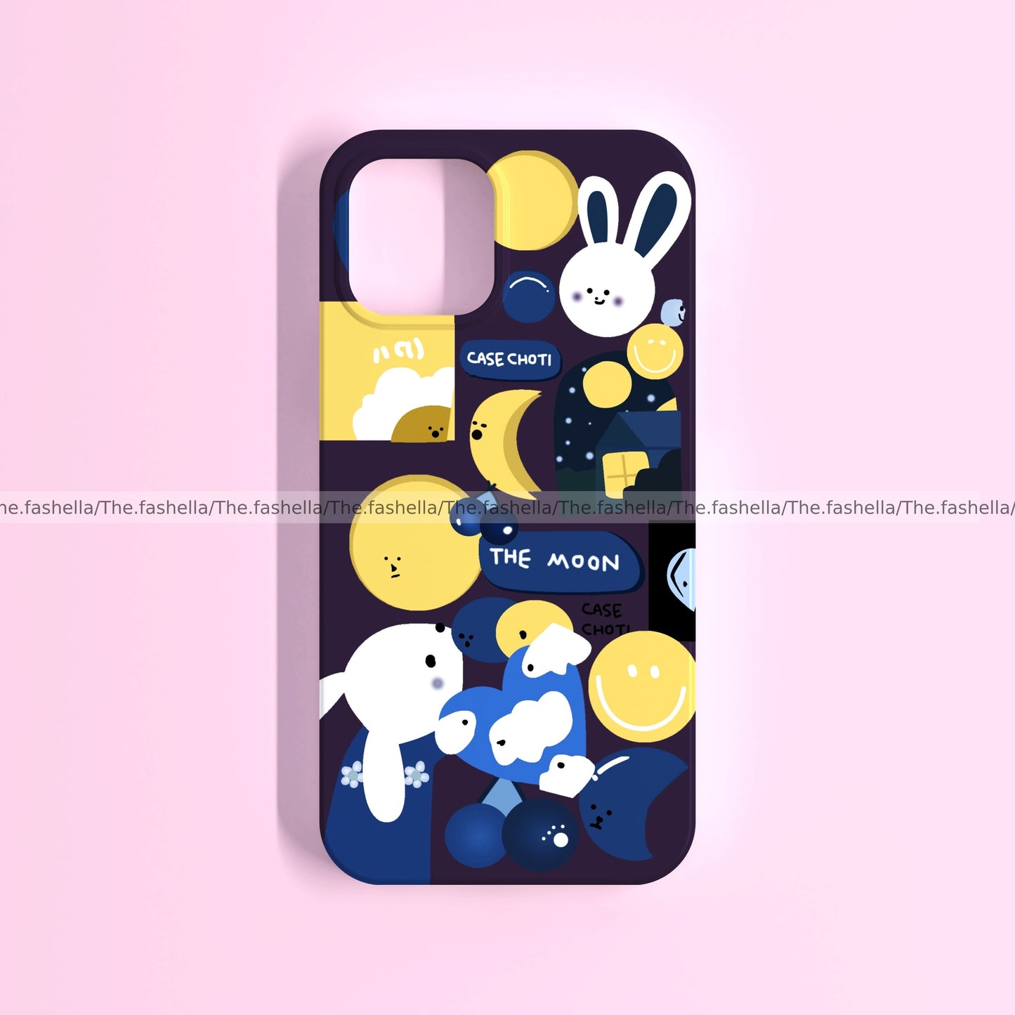 Cute moon sticker case