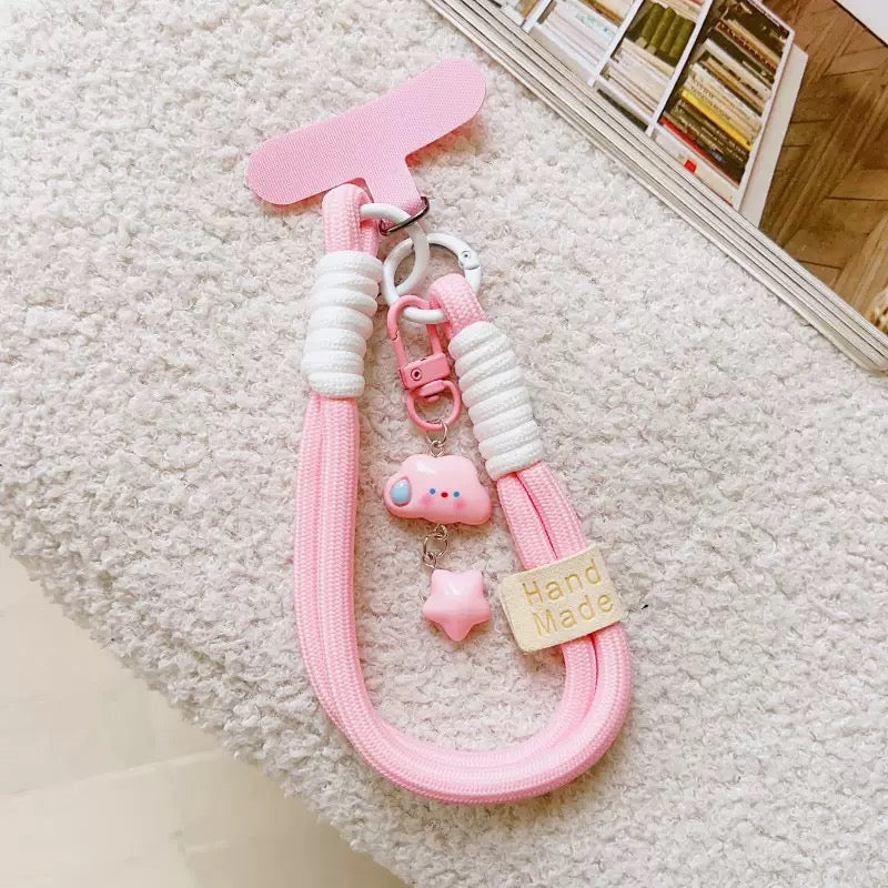 Pink Cloud Pastel Dream Phone Lanyard