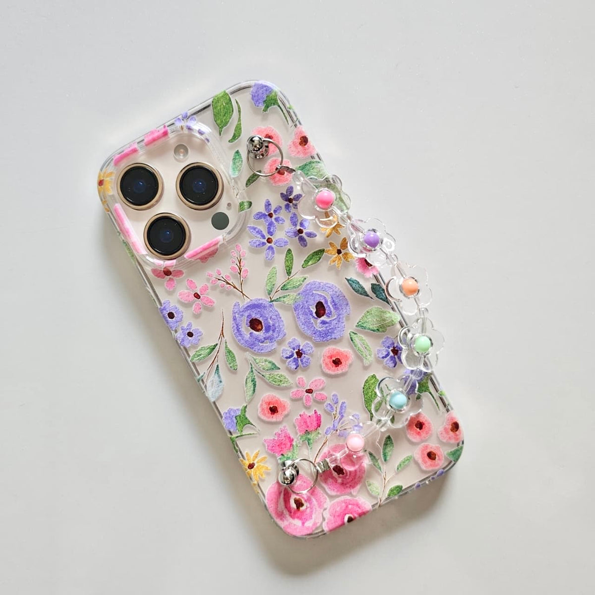 Pastel Bloom Garden Chain Phone Case