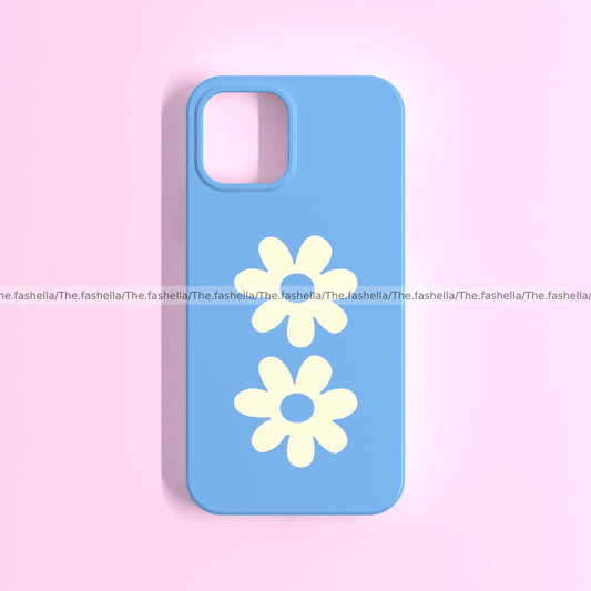 Blue Two Flower Phone Case