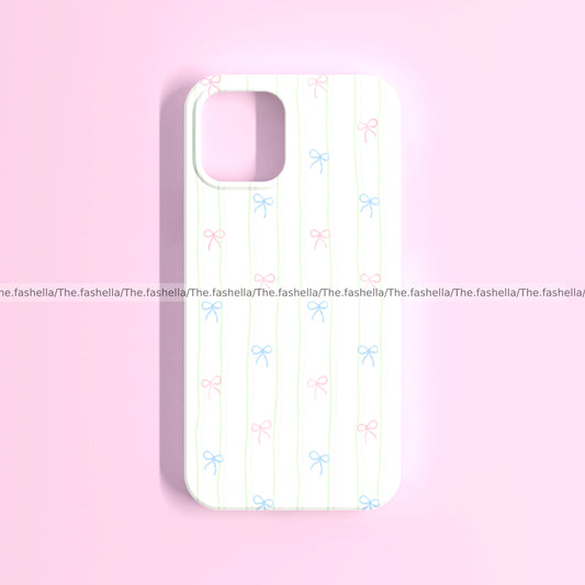 Minimal cutest bow pretty pink case