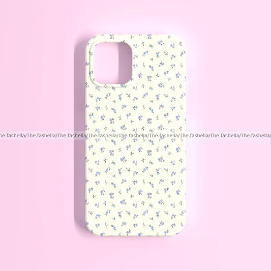 cute mini blue floral phone case