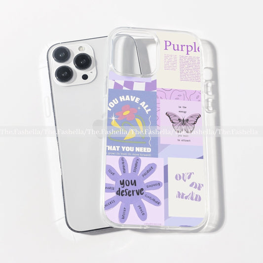 Purple cute sticker case