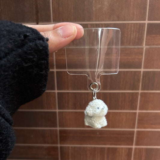 Kawai Dog Hanging Phone Charm With Transparent Holder