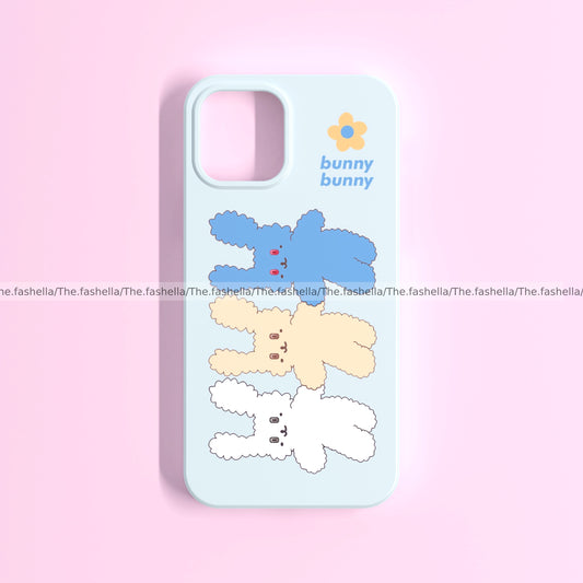 Blue Bunny Trio Phone Case