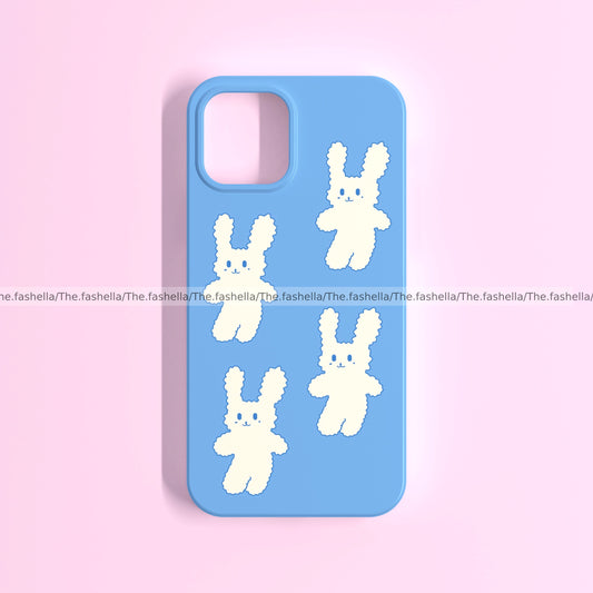 Aesthetic Blue 4 Bunny Phone Case