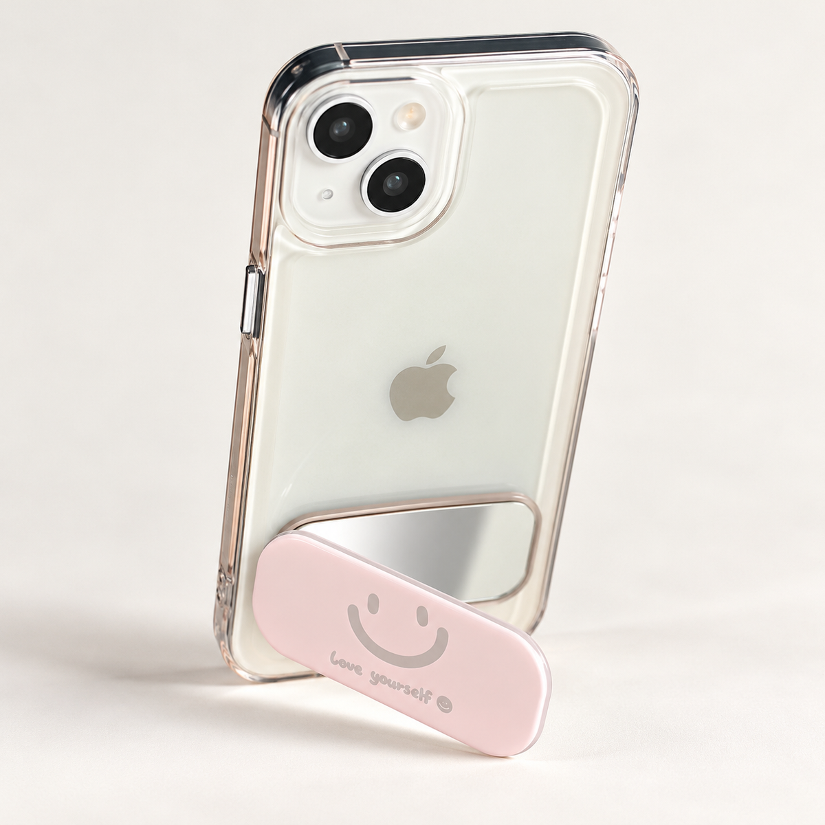 Love Yourself Smiley Mirror Sticker Stand