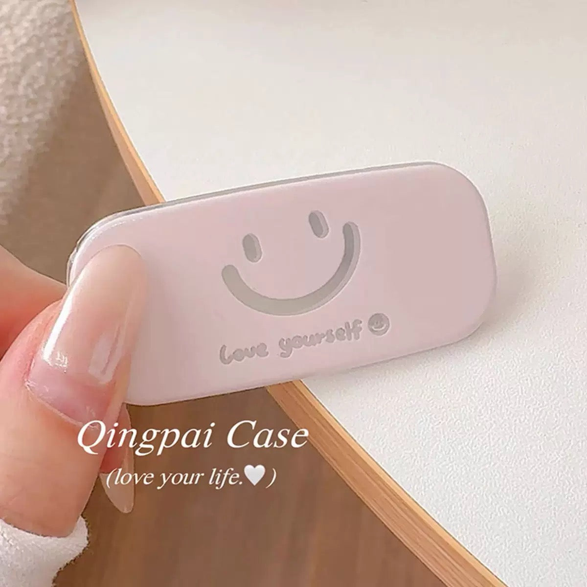 Love Yourself Smiley Mirror Sticker Stand