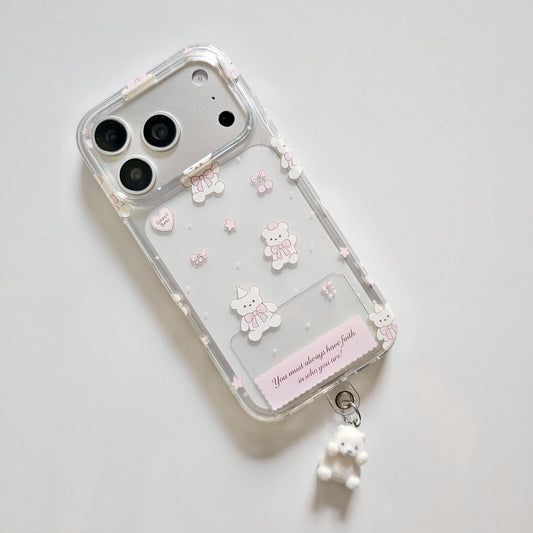 Cute Hanging Teddy Phone Case