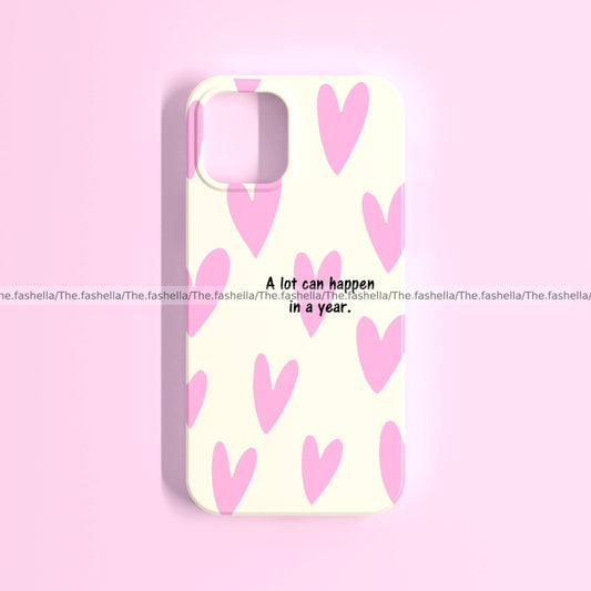 Aesthetic pink & beige heart case