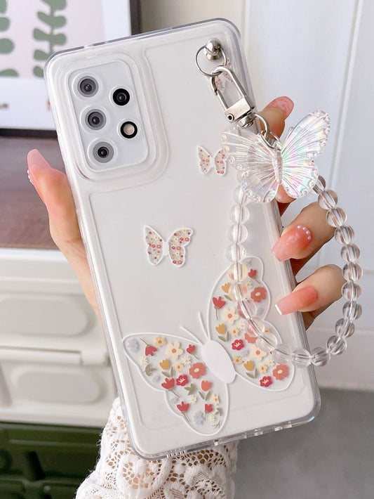 Aesthetic butterfly chain case