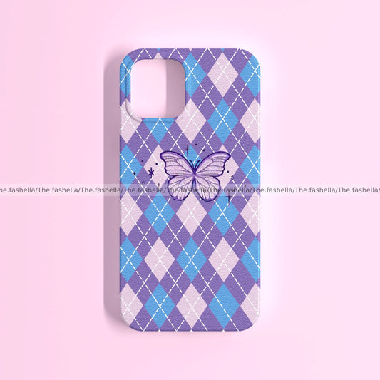 Aesthetic lavender butterfly case