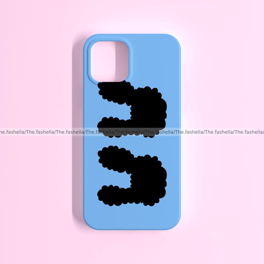 Blue Bunny Script Phone Case
