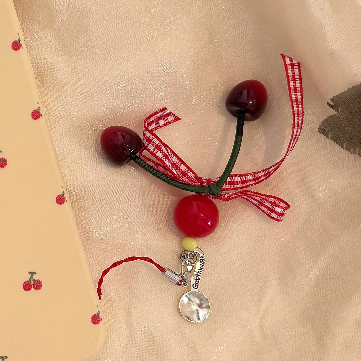 Premium Cherry Blossom Bow Phone Charm