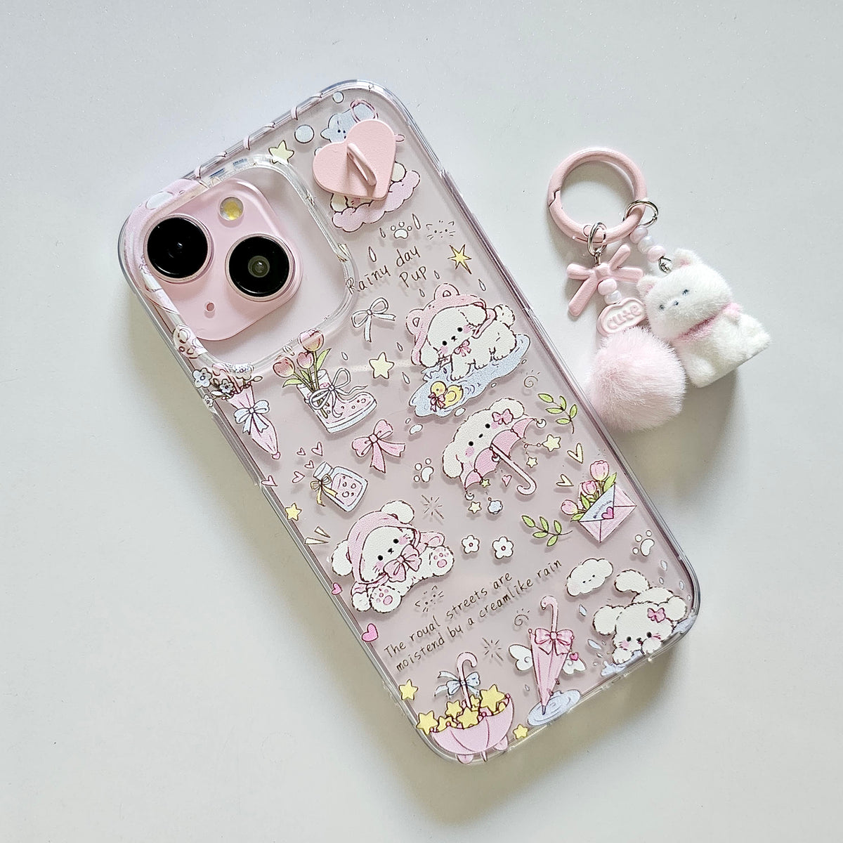 Pink Sweetie Pup Hanging Charm Case