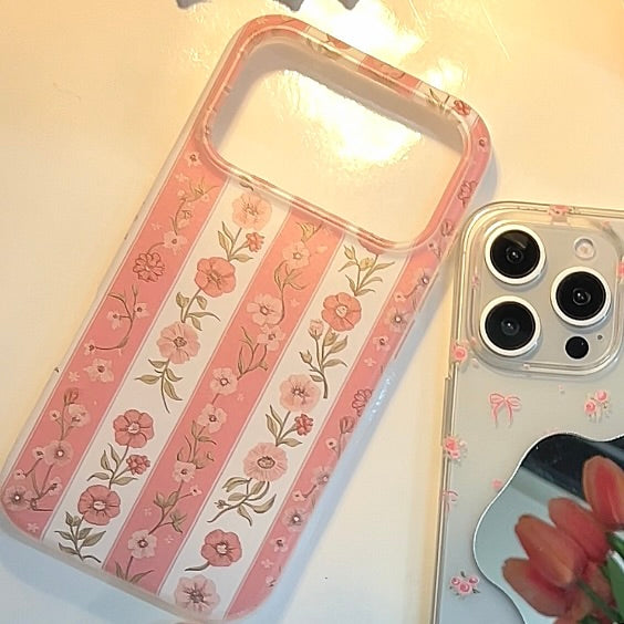 Vintage Blossom Stripes Phone Case