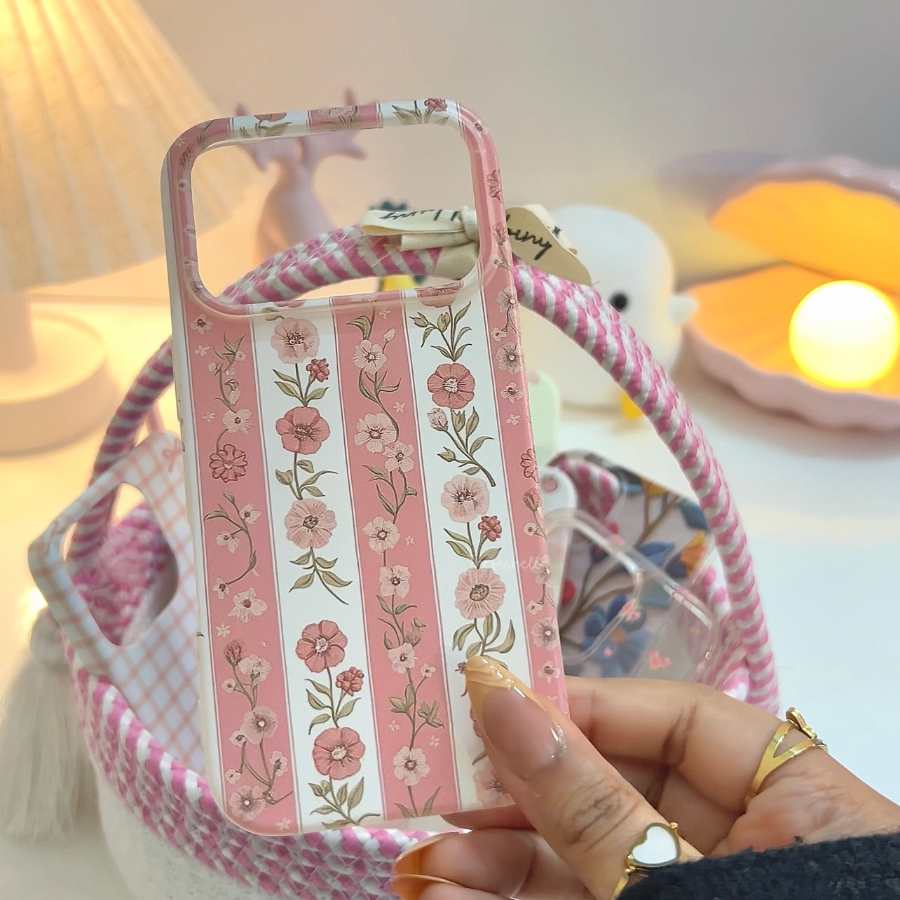 Vintage Blossom Stripes Phone Case
