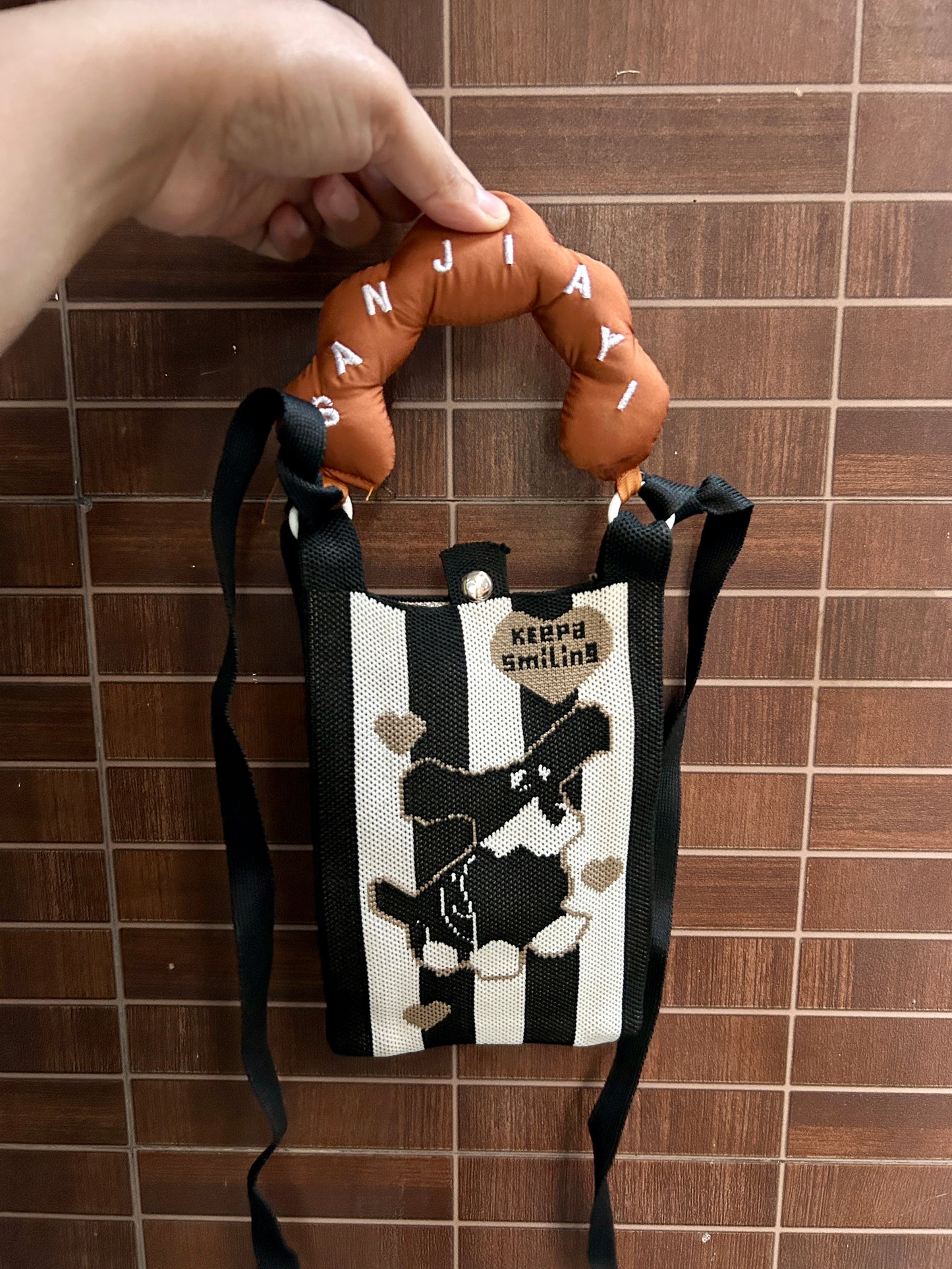 Viral Korean Mobile Sling Pouch Black