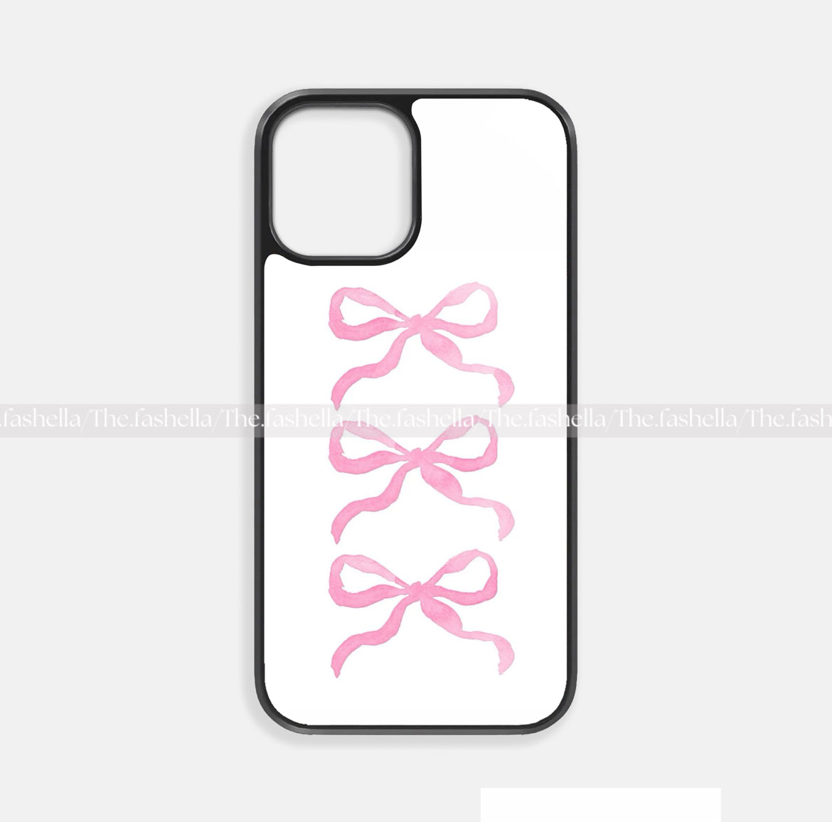 Aesthetic pink ribbon glossy case