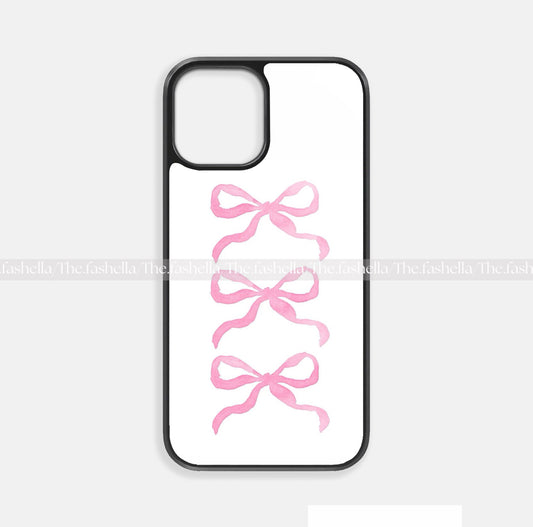 Aesthetic pink ribbon glossy case