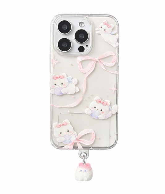 Blush Bunny Cute Furr Charm Case