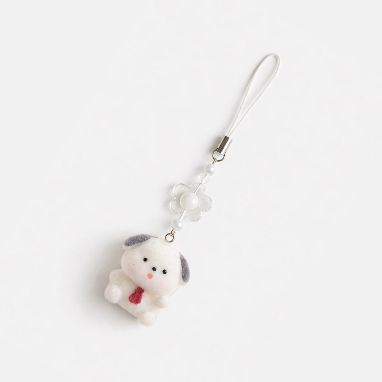 Frosty Cuddle cute bunny phone charm