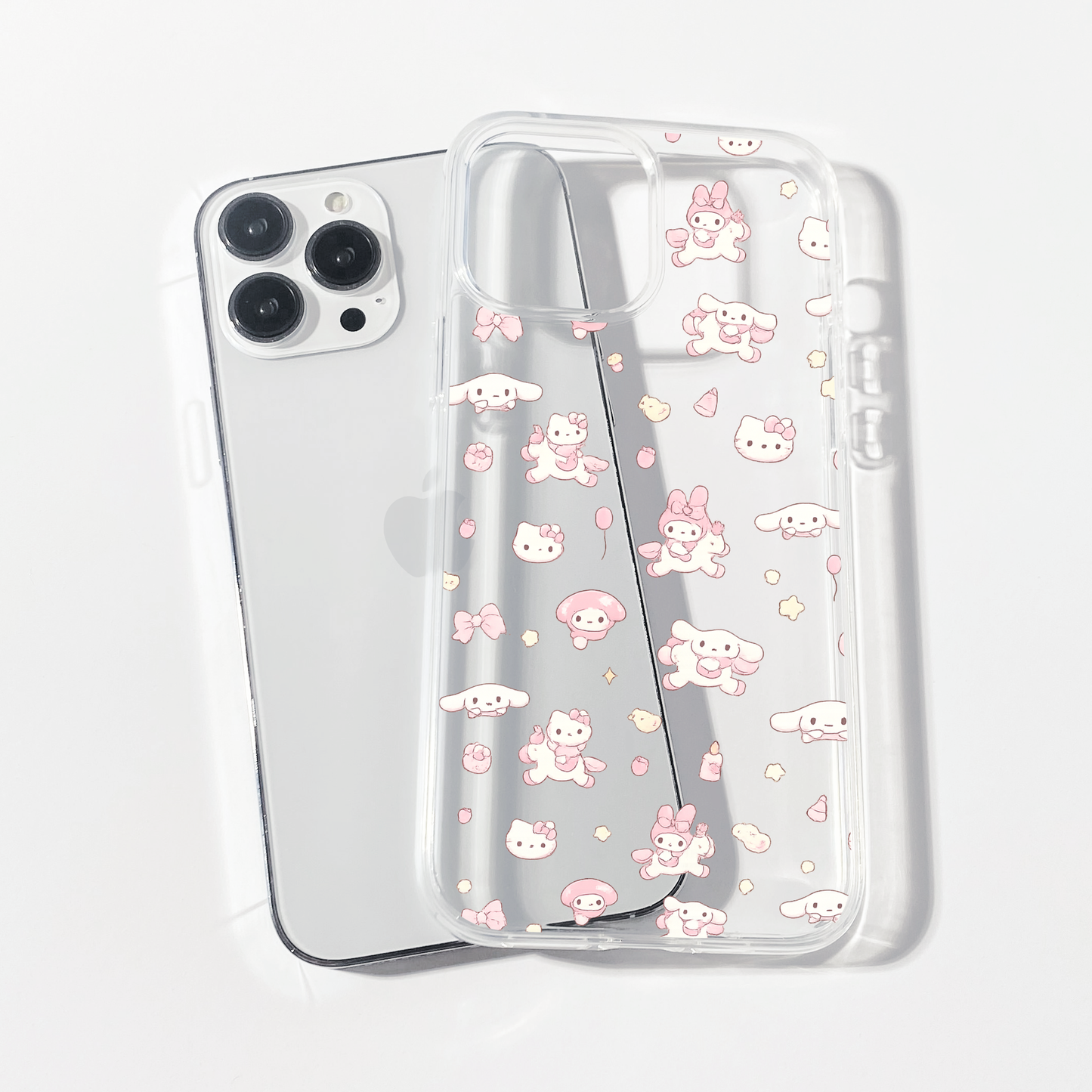 Pink Sanrio Friends Clear Phone Case