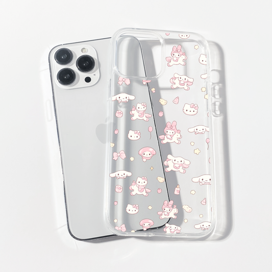 Pink Sanrio Friends Clear Phone Case